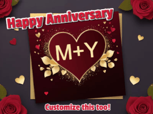 GIF: Happy Anniversary Card with Hearts