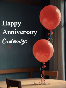 GIF: Red Balloons and Hearts