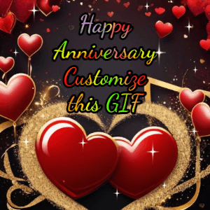 GIF: Happy Anniversary Rainbow Text