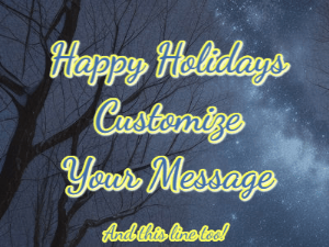 GIF: Starry night falling holiday snow