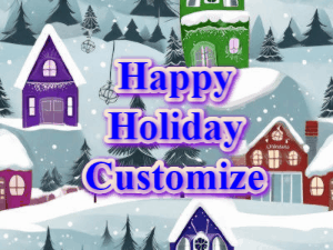 GIF: Mountain Village Holiday Snowfall