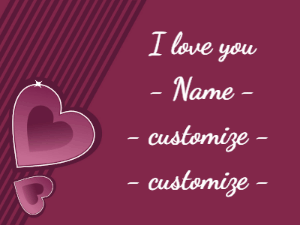 GIF: Love card hearts and message