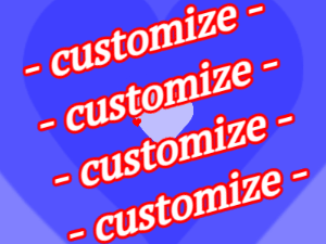 GIF: Blue hearts radiating