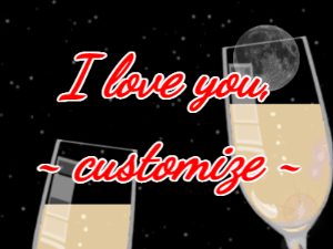 GIF: A champagne toasting a full moon