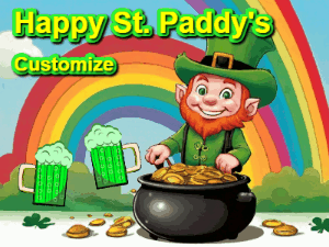 GIF: Leprechaun and Pot of Gold