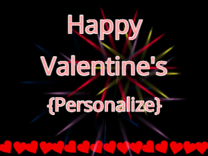 GIF: Valentine Fireworks and Hearts