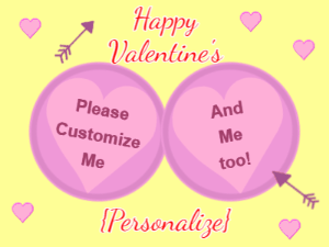 GIF: Two Candy Hearts for Valentines