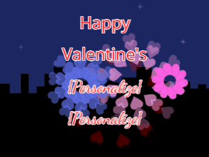 GIF: Valentine Heart Fireworks