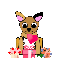 Valentines GIF, valentines-7 @ Editable GIFs,Valentine's Present Puppy